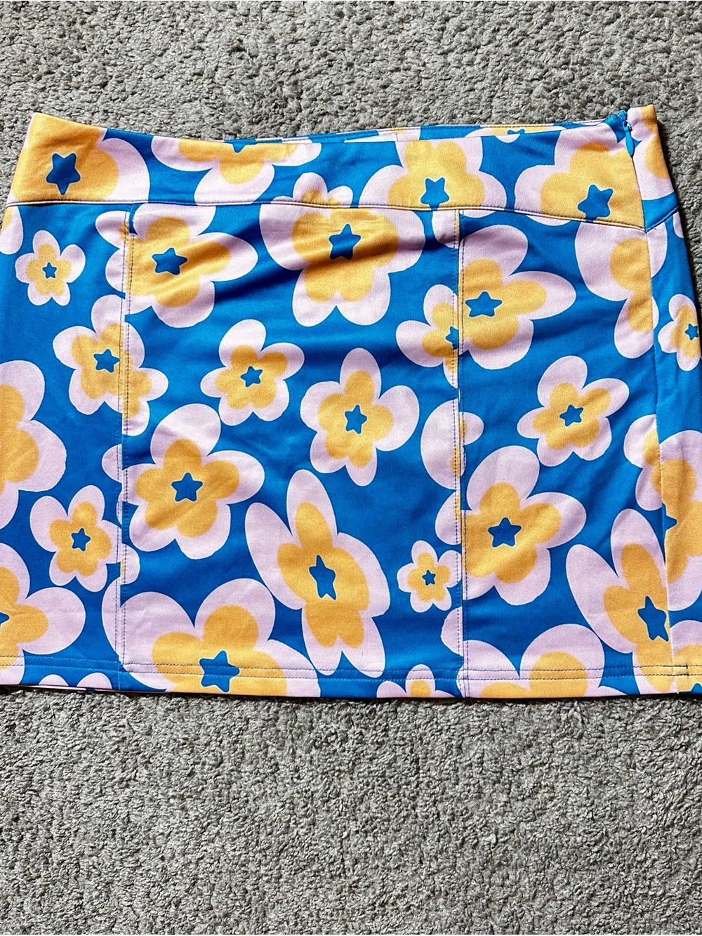 Princess Polly Blue Floral Skirt